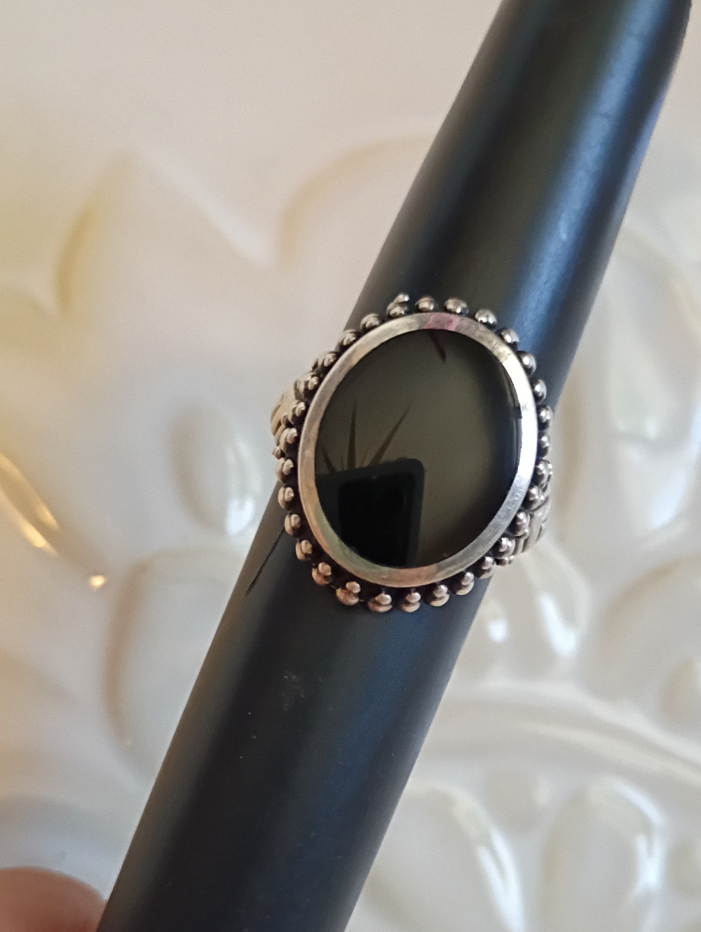 Handcrafted 925 Silver Black Onyx Ring - Picture 2 of 6